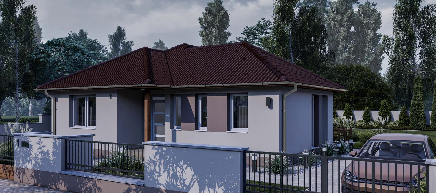 75 m2 ház (3 hálószoba + nappali) normál
