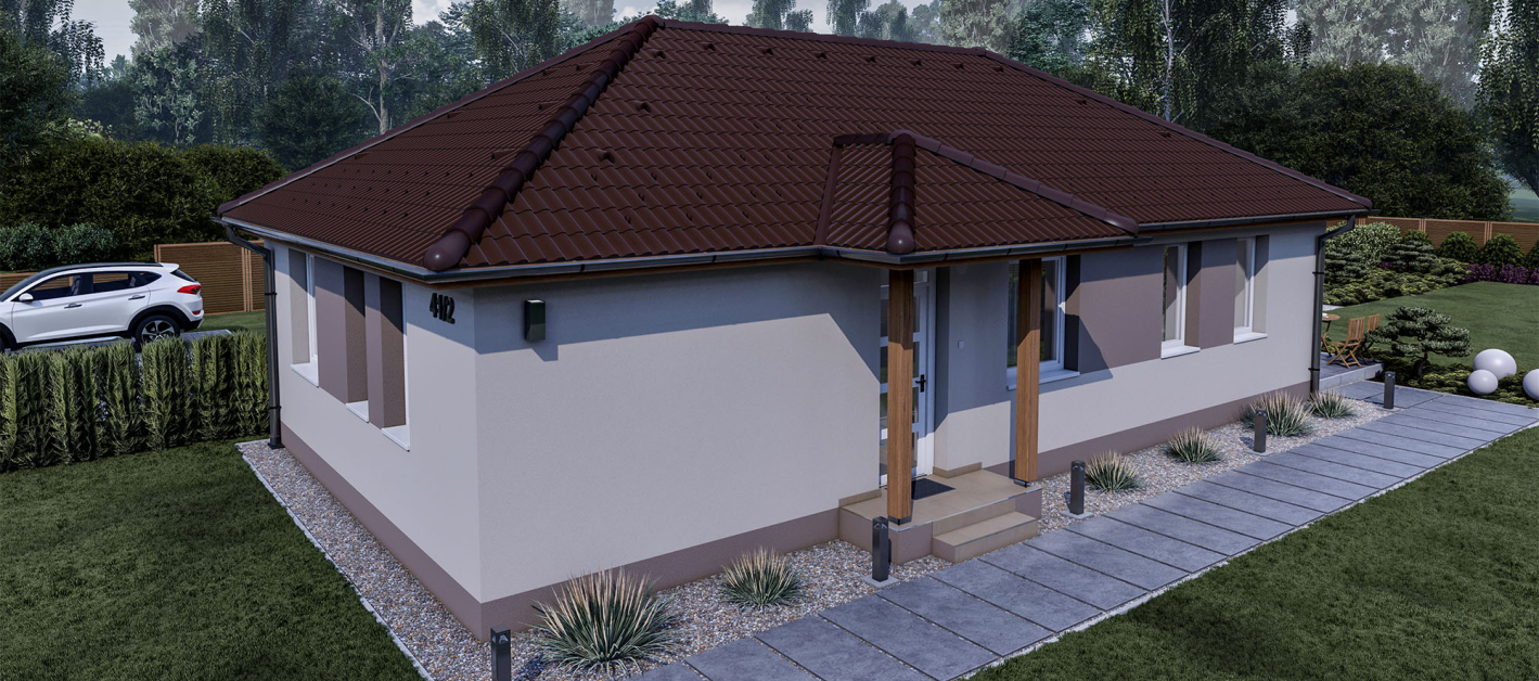 80 m2 ház (3 hálószoba + nappali)