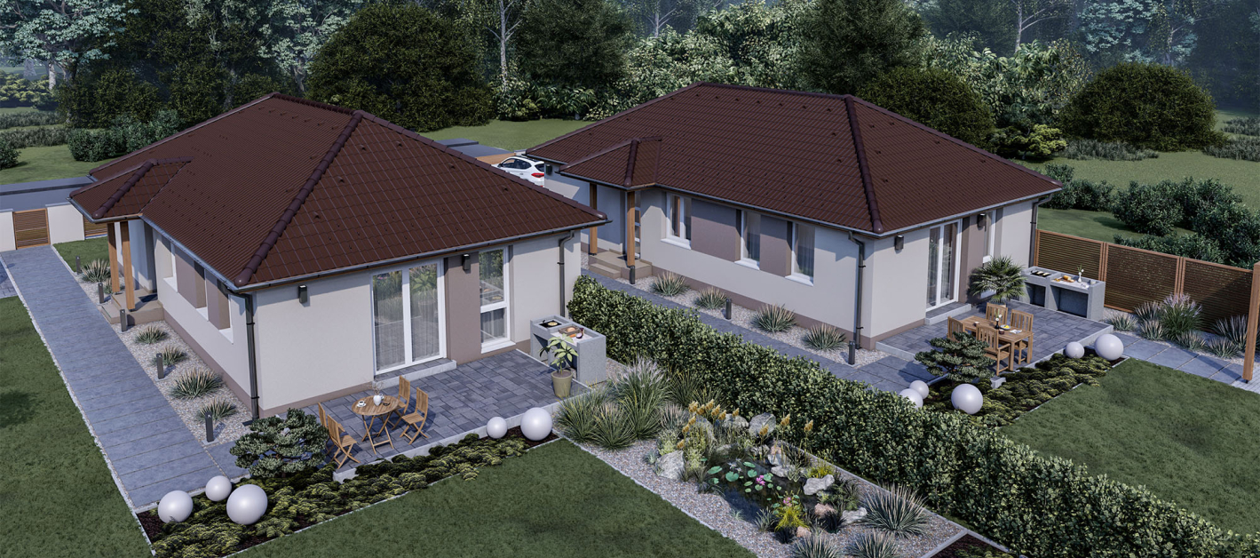 80 m2 ház (3 hálószoba + nappali)