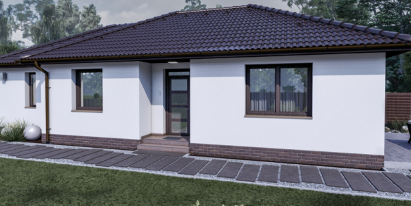 80 m2 ház (3 hálószoba + nappali) keskeny