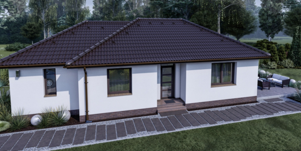 80 m2 ház (3 hálószoba + nappali) keskeny