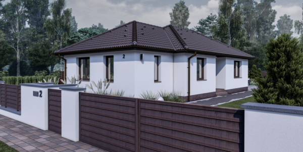 80 m2 ház (3 hálószoba + nappali) keskeny