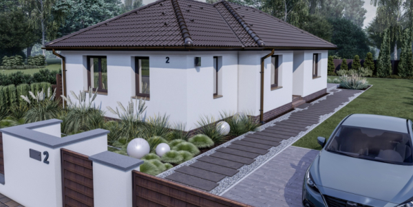80 m2 ház (3 hálószoba + nappali) keskeny