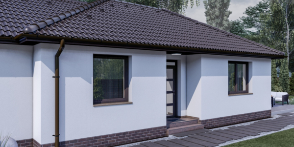 80 m2 ház (3 hálószoba + nappali) keskeny