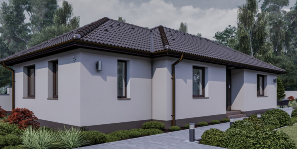 90 m2 ház (3 hálószoba + nappali) keskeny