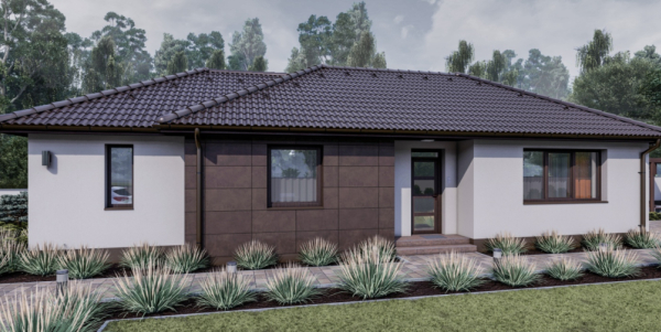 100 m2 ház (4 hálószoba + nappali) keskeny