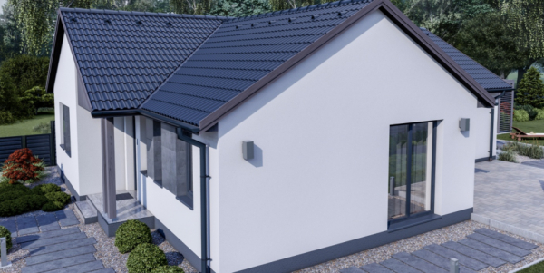 105 m2 ház (4 hálószoba + nappali) normál oromfalas