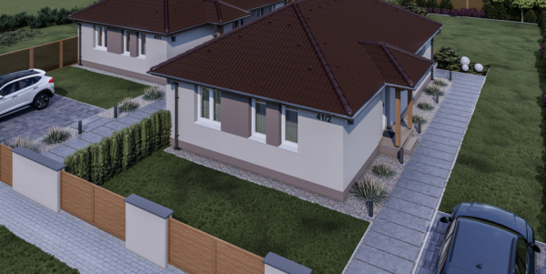 80 m2 ház (3 hálószoba + nappali)