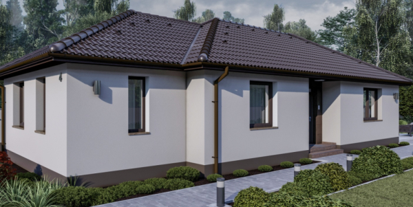 90 m2 ház (3 hálószoba + nappali) keskeny