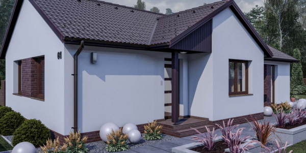 90 m2 ház (3 hálószoba + nappali) normál oromfalas